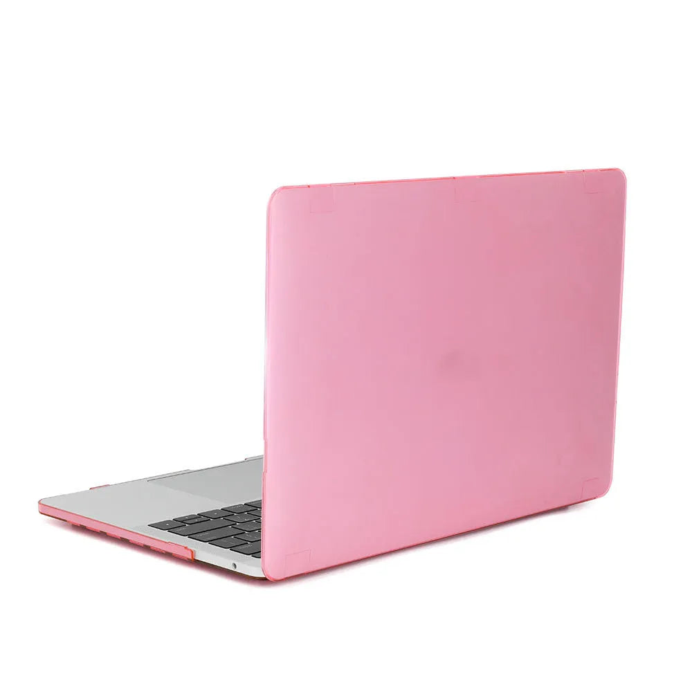 Frosted crystal transparent black plastic protective case for MacBook Pro and Air fit multiple models