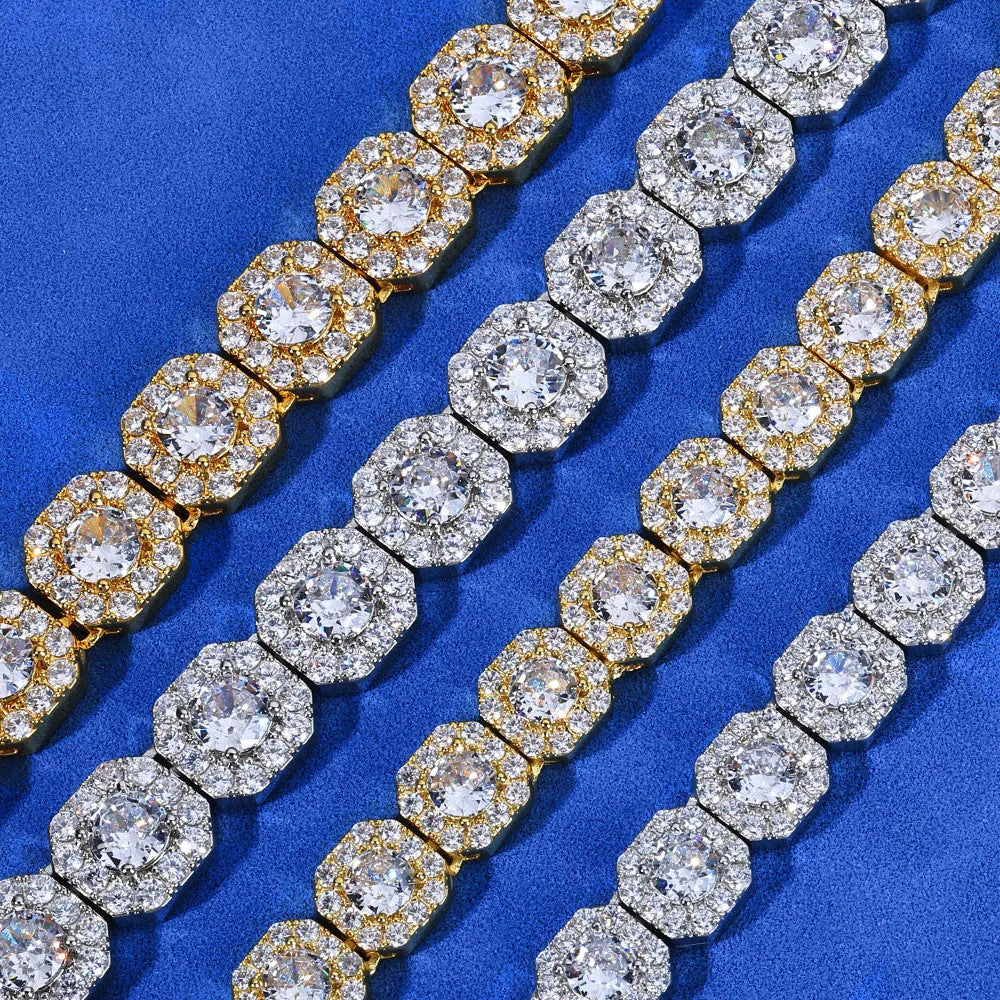 Copper rock candy chain necklace in gold or platinum colour, 10mm or 12mm width, 16 to 24 inch length