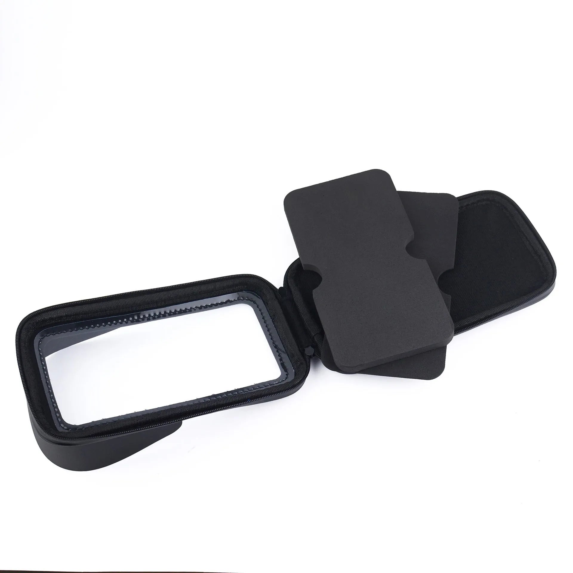 XL 6.5-inch bicycle waterproof phone bag with PU leather construction mounted on handlebars