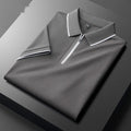 Men's slim fit business casual top in cotton blend fabric with short sleeves available in five colours