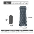 Outdoor single diamond TPU inflatable mattress 190x60x5cm with foot pillow in Army Green on grass