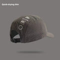 Men's grey breathable mesh baseball cap with an adjustable strap and dome crown.