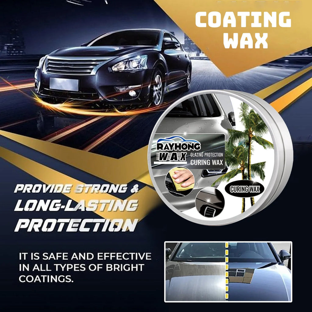 Car coating wax tin and sponge applicator for automotive paint protection