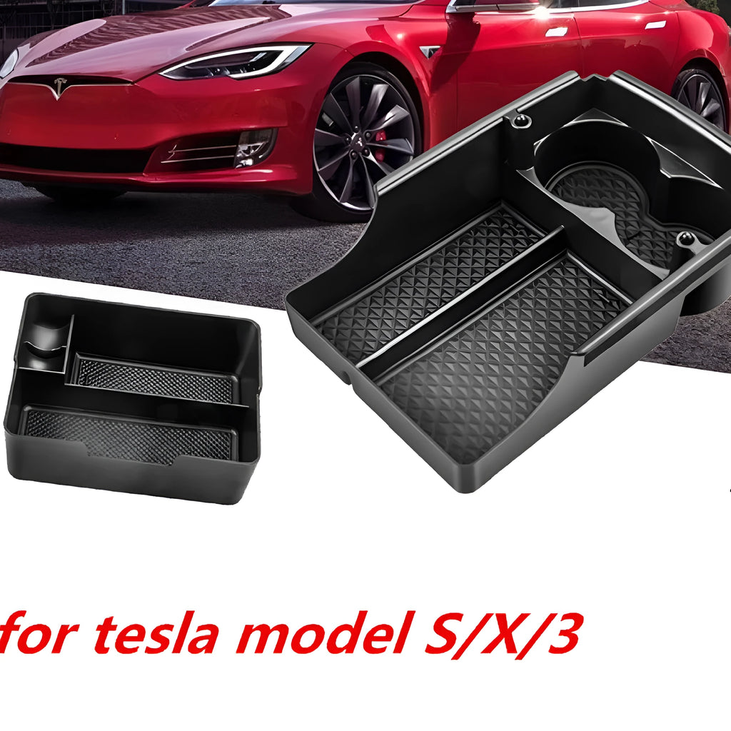 Tesla centre console armrest storage box retrofit for Model 3, Model X and Model S vehicles