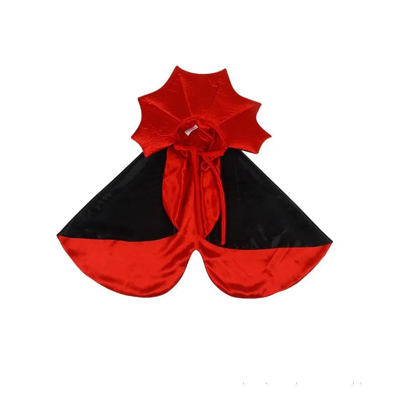 Black and red Halloween pet costume for cats and dogs with European American styling