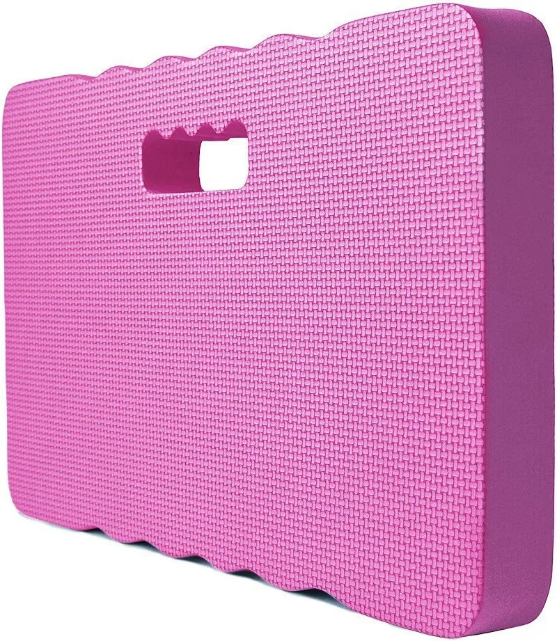 Blue EVA foam reversible garden kneeler and seat pad on grass