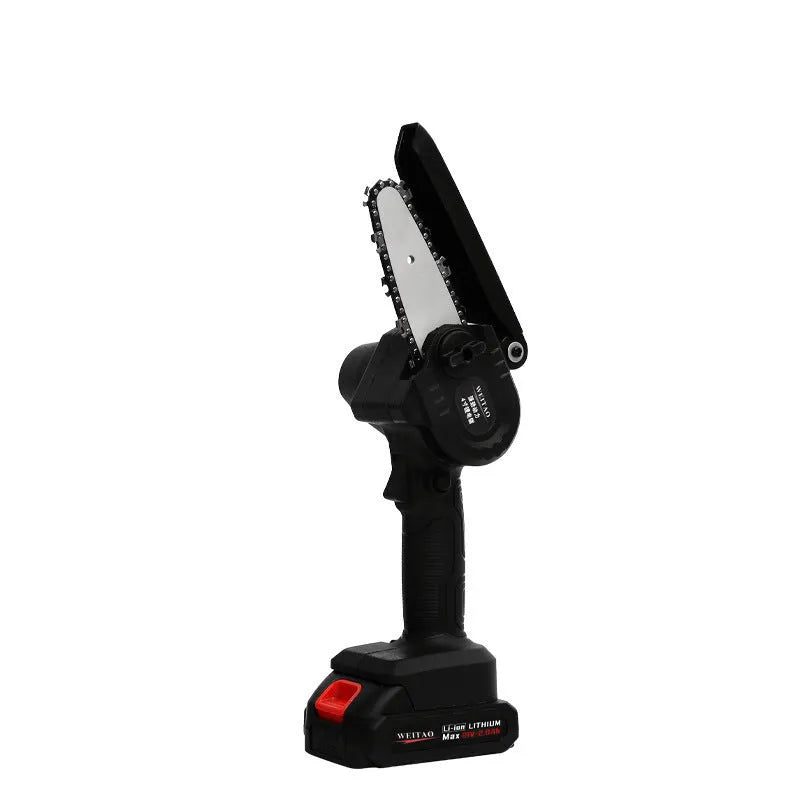 Mini one-hand wireless aluminum chainsaw with rechargeable lithium battery for branch cutting