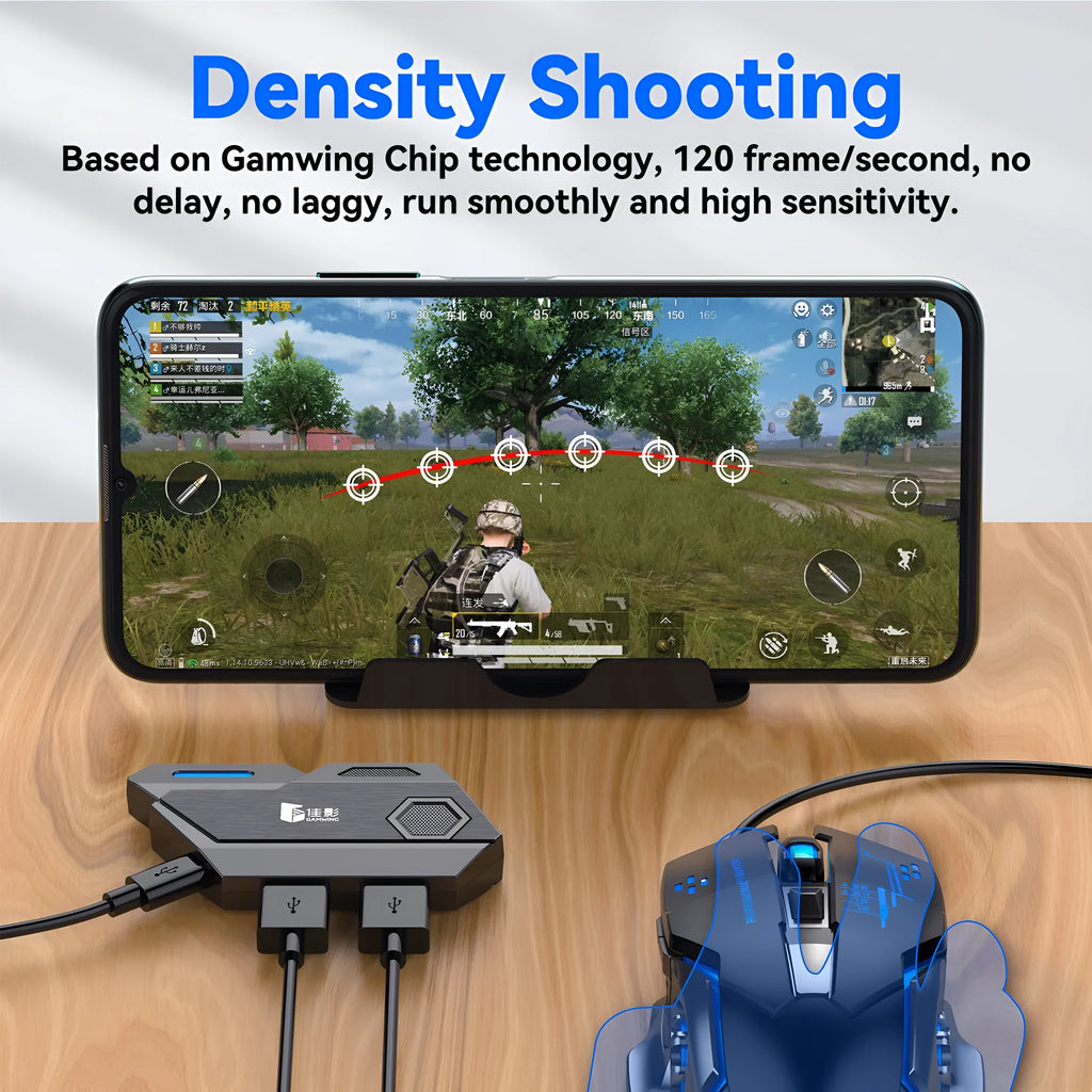 Keyboard mouse converter for mobile gaming with USB interface and official configuration suit
