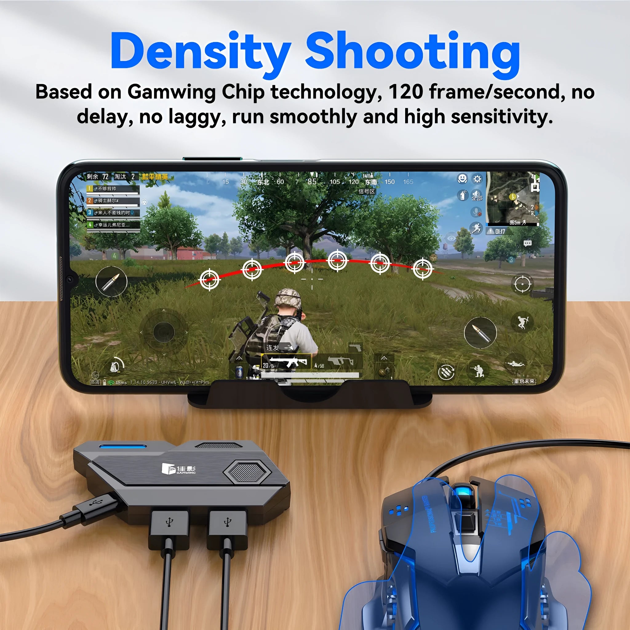 Keyboard mouse converter for mobile gaming with USB interface and official configuration suit