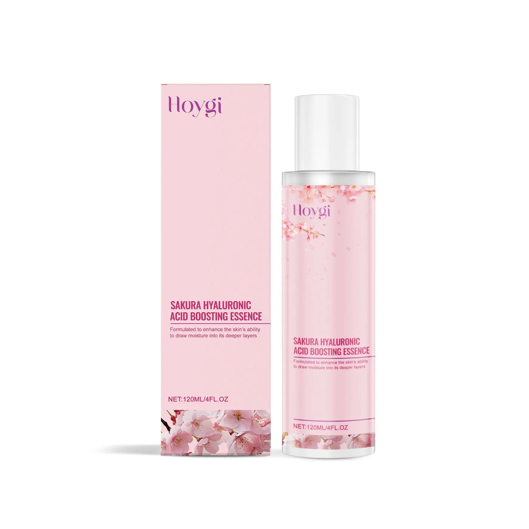 120ml bottle of Hyaluronic Acid Skin Moisturising Lotion with cherry blossom extract.