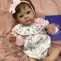 48cm full vinyl simulation reborn doll with hand-planted hair in natural style