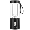 Rechargeable portable hand blender with a 530ml plastic cup in blue colour
