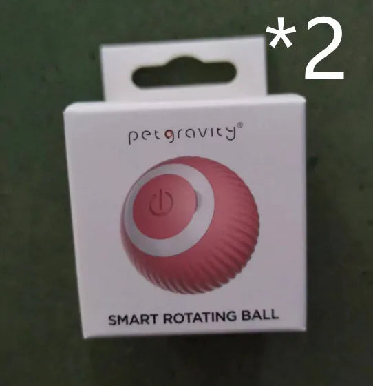 Small green plastic interactive rolling ball toy for cats with intelligent obstacle avoidance technology