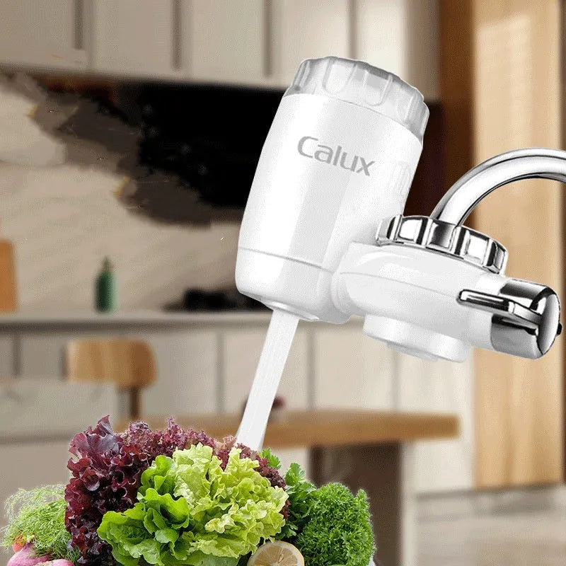 White ABS kitchen faucet front filter for indirect drinking water with simple filtration