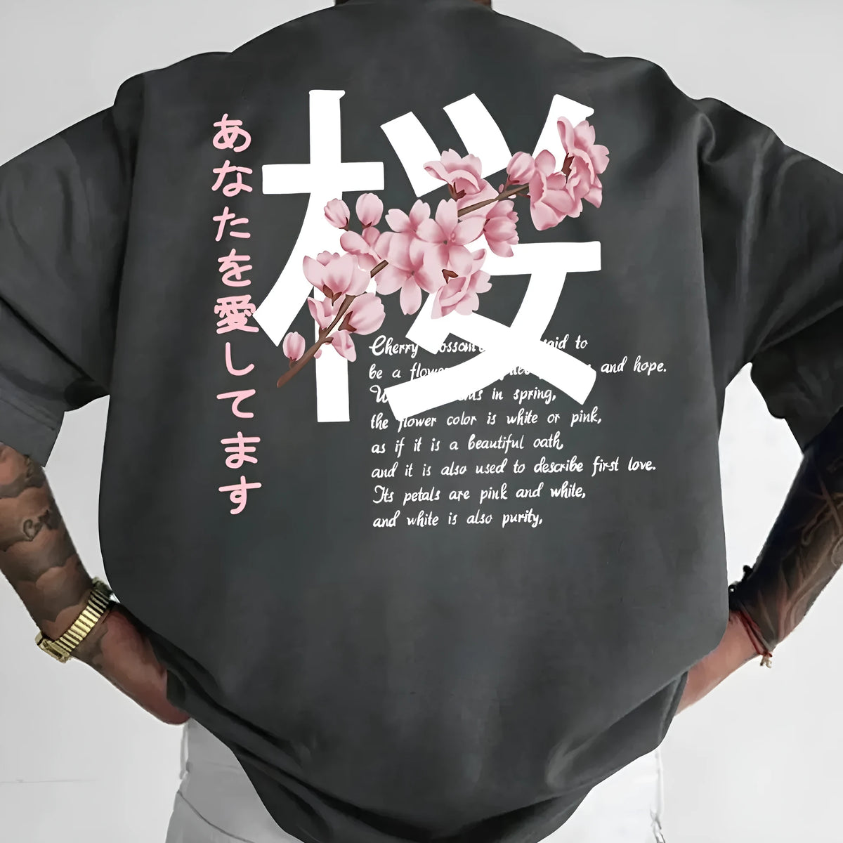 Men's loose fit short sleeved cotton T-shirt in black, apricot, navy blue or dark grey, sizes S to XXXL