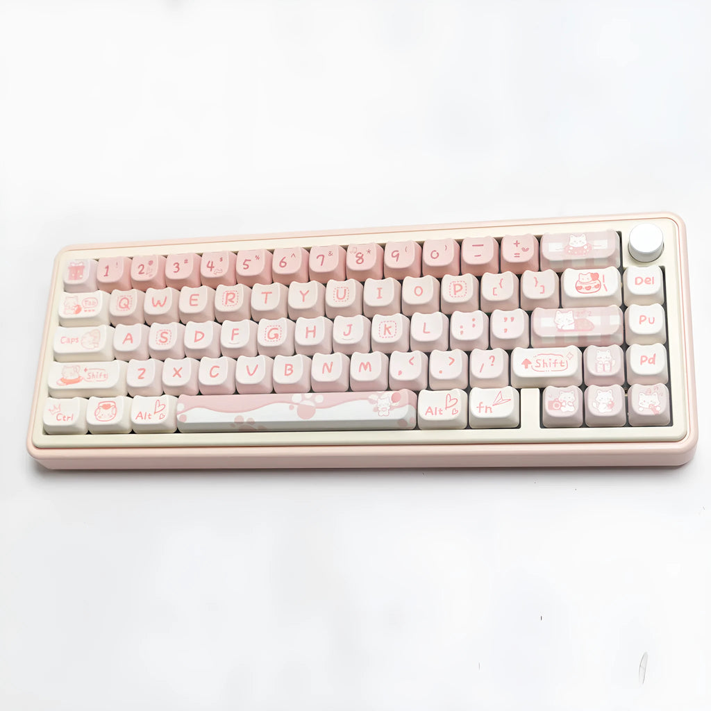 Full set of PBT dye-sublimated keycaps for mechanical keyboards with over 98 keys