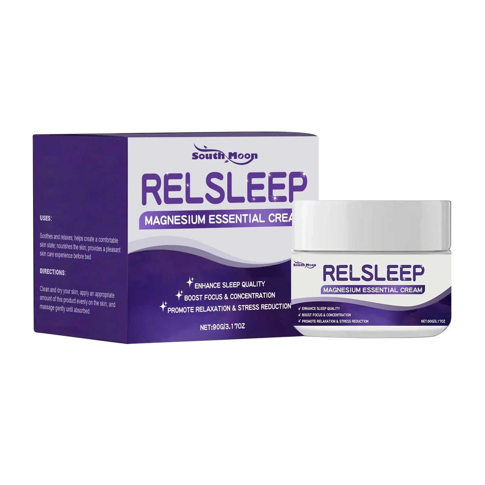 Sleep Magnesium Essence Cream in 90g jar with honey and magnesium sulphate for night-time skincare