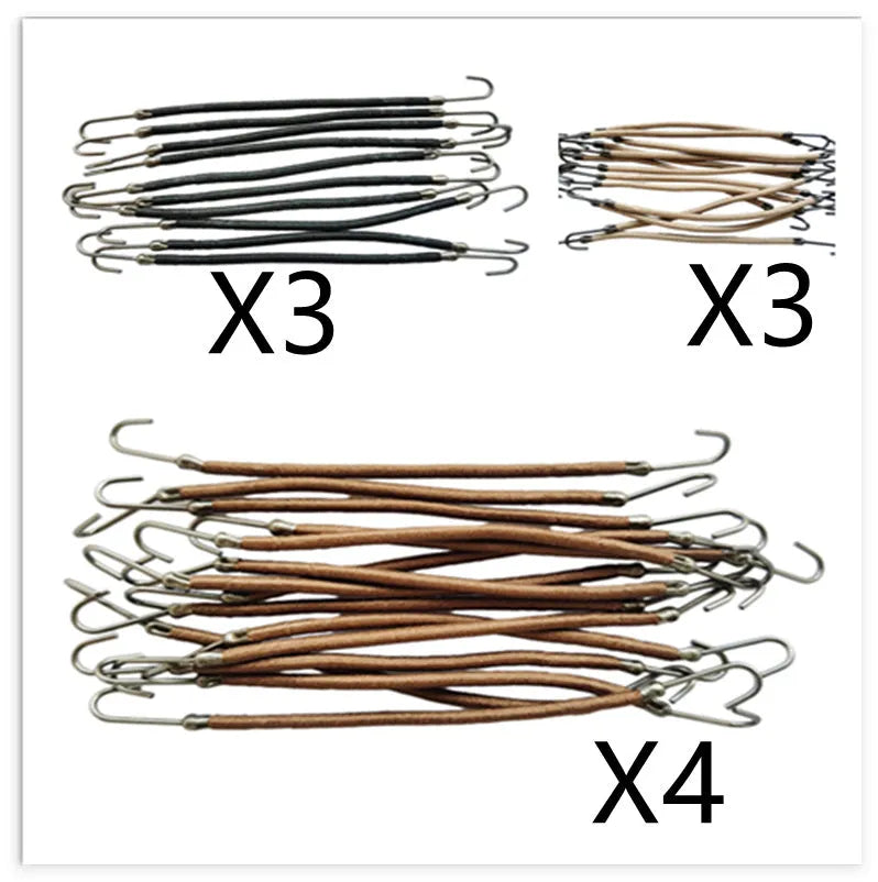 Close-up of a black double hook hair styling tool for wigs and extensions on a white background.