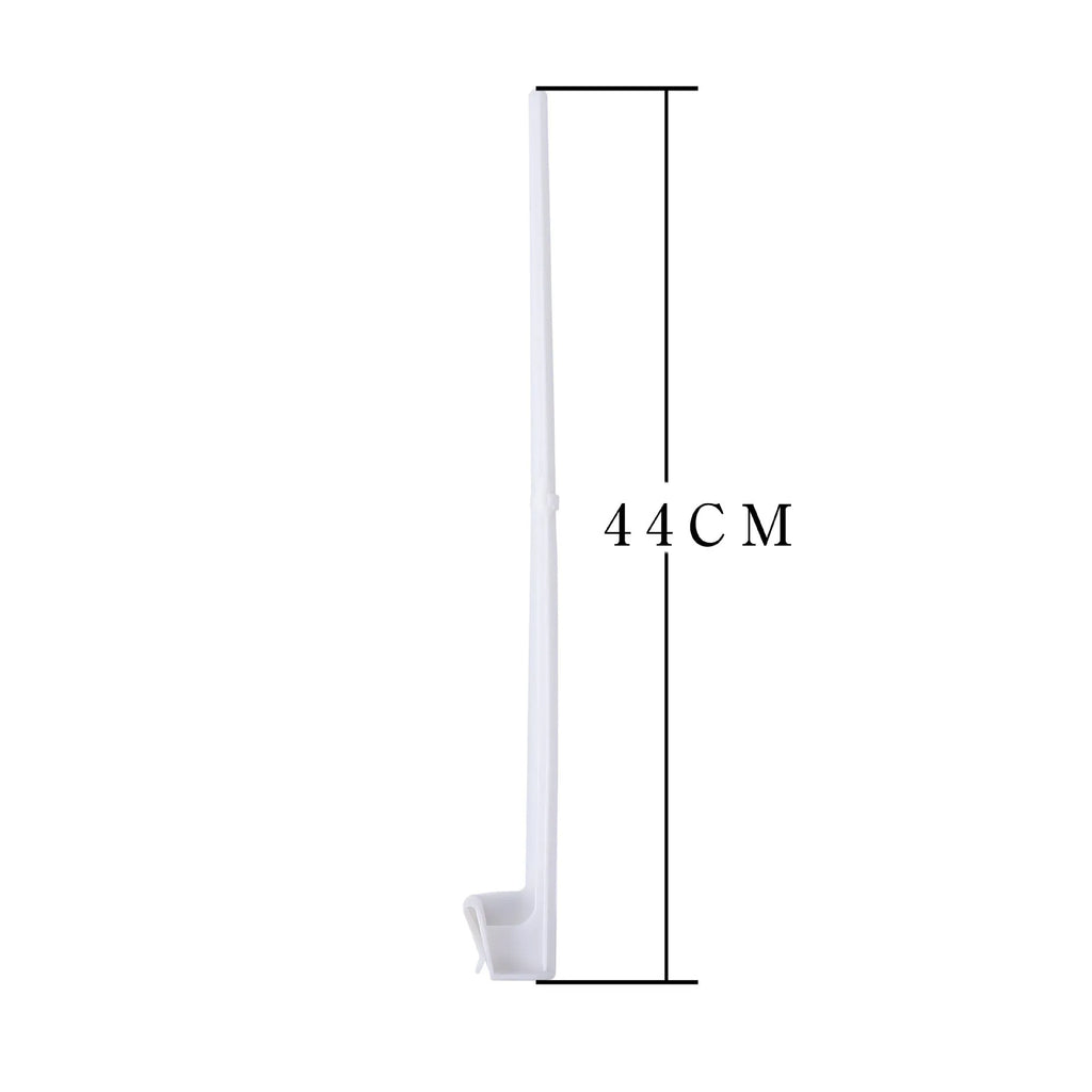 White PP plastic car window flag pole holder bracket clip set of 10 pieces