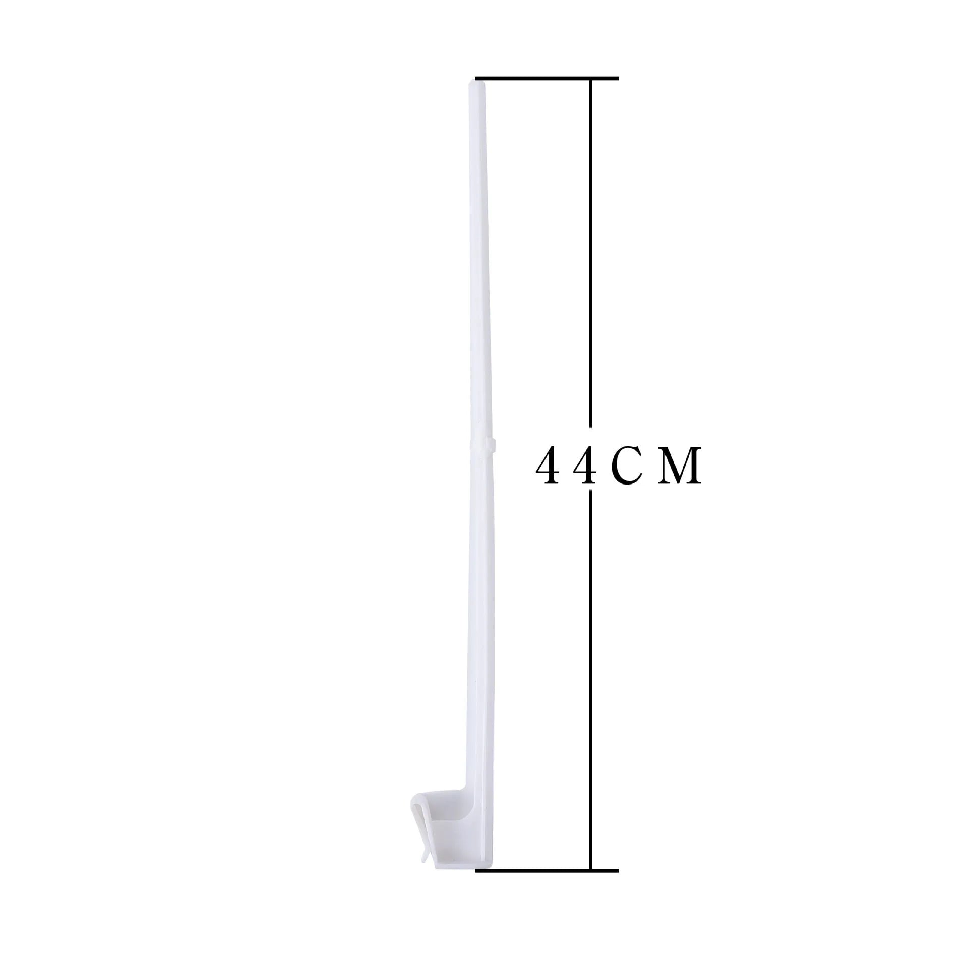 White PP plastic car window flag pole holder bracket clip set of 10 pieces