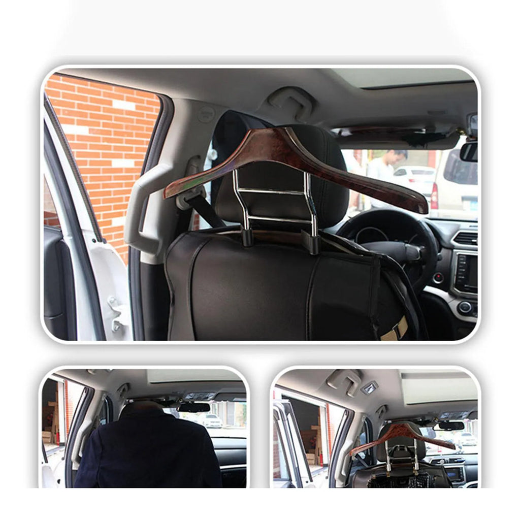 Wood yellow stainless steel car clothes hanger with removable design for suits and uniforms