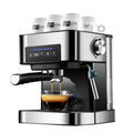 Home Smart black espresso machine with steam milk frother 850W 20BAR 1.6L tank touch buttons