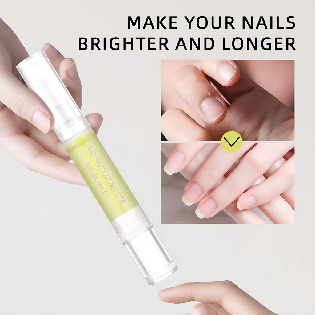 3ml nail growth care oil treatment bottle with brush applicator for cuticle and nail moisturising