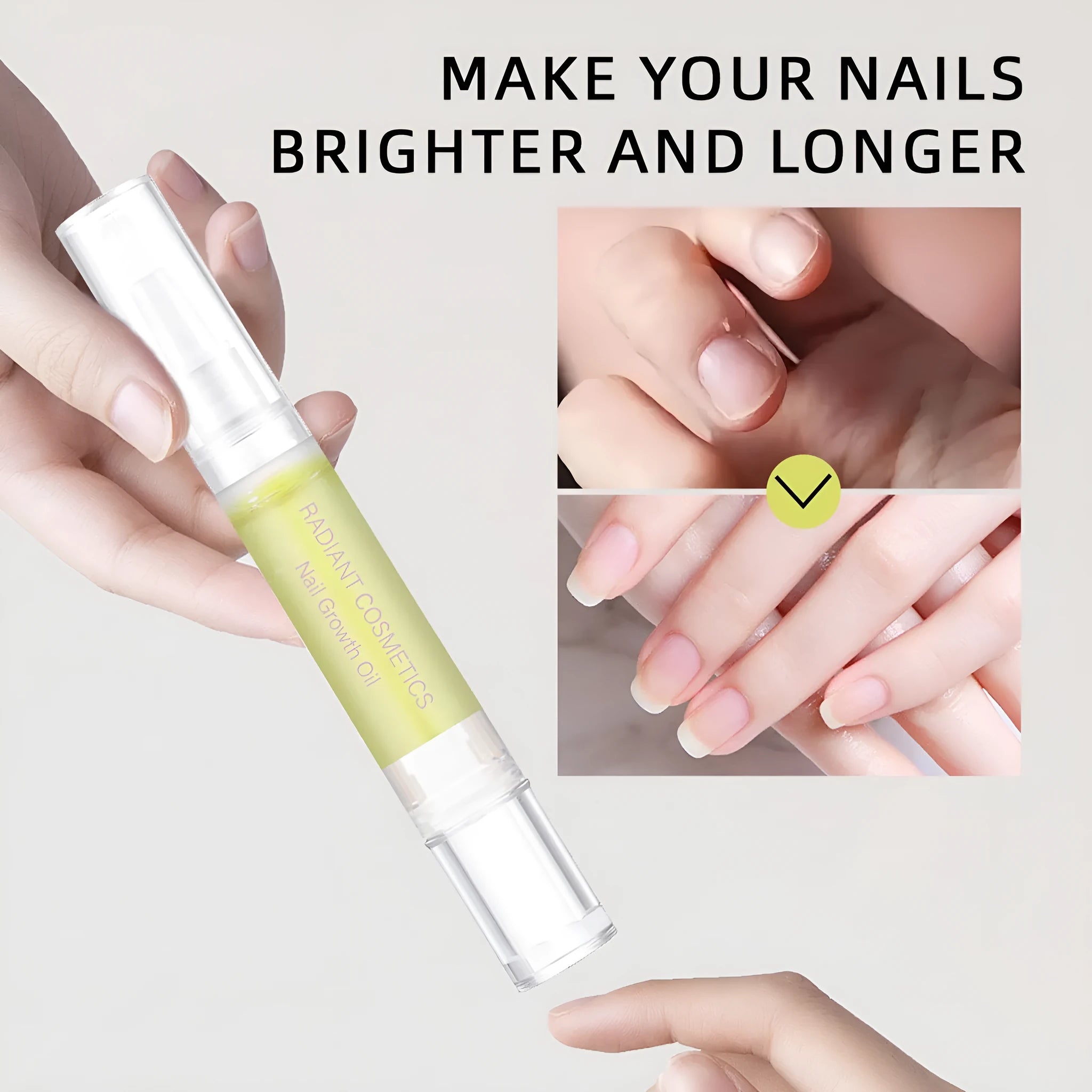 3ml nail growth care oil treatment bottle with brush applicator for cuticle and nail moisturising