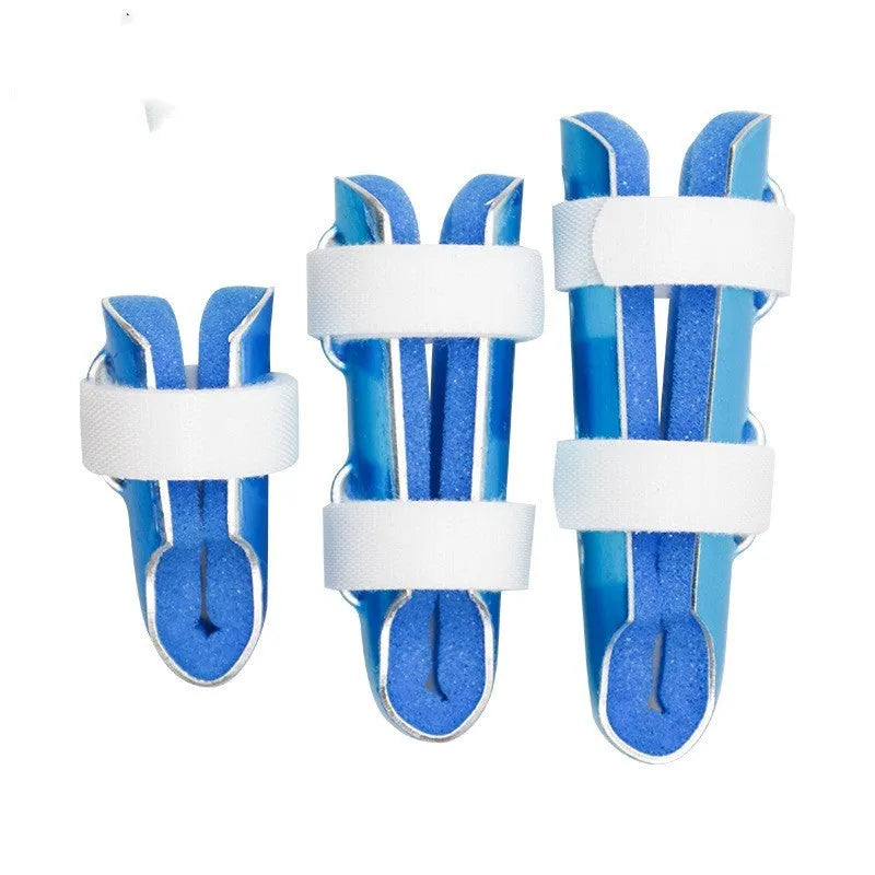 Finger splint with sponge liner in black, blue or white, sizes S 5.5cm M 8cm L 9cm for finger rehabilitation