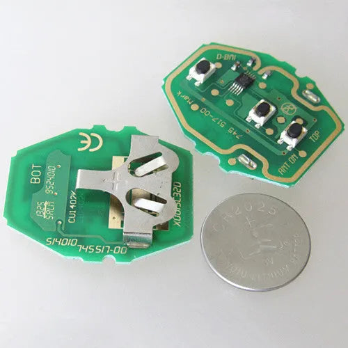 Green BMW remote key circuit board, 315MHz 433MHz switchable, three-key layout, 0.03kg