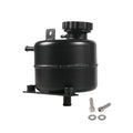 Polished aluminum alloy coolant tank direct replacement for BMW Mini, black colour option, in engine bay
