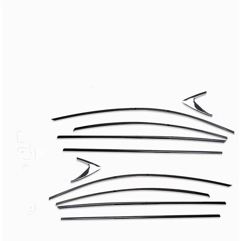 Black titanium window trim strip kit for stainless steel window installation with complete component set