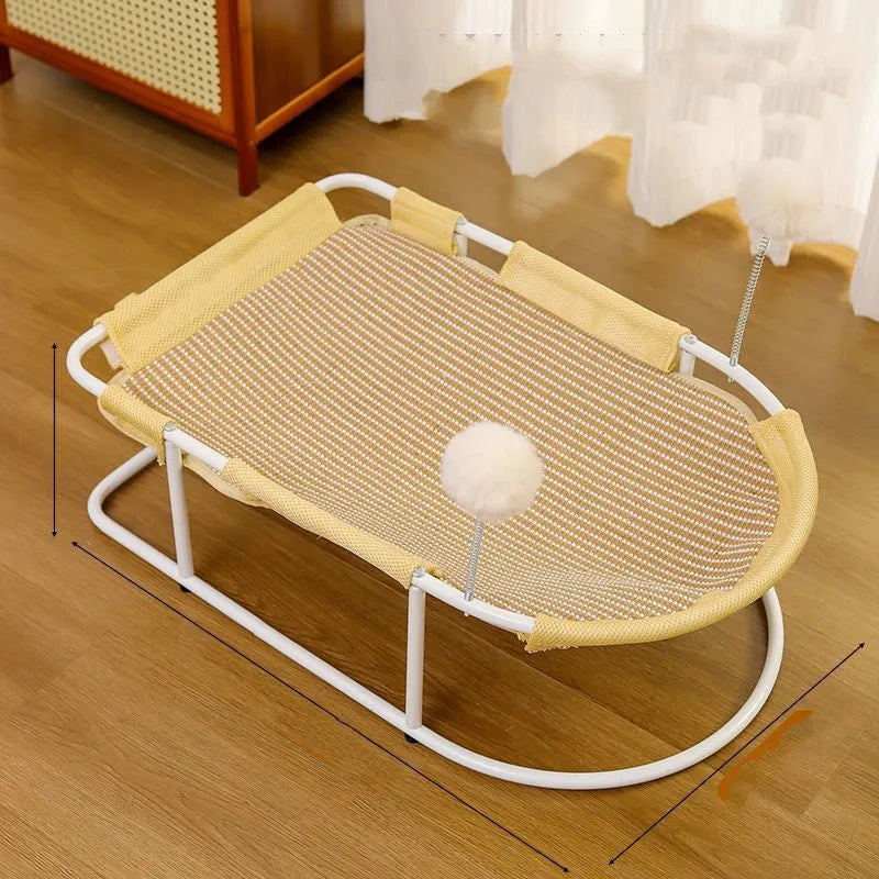 Grey fabric kennel for cats measuring 50cm cubed with breathable walls and a removable cover.
