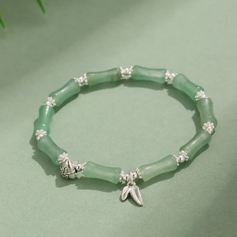 Green aventurine strawberry quartz crystal bracelet with olive jade Huang Dongling white jade stones electroplated women's sweet style jewellery