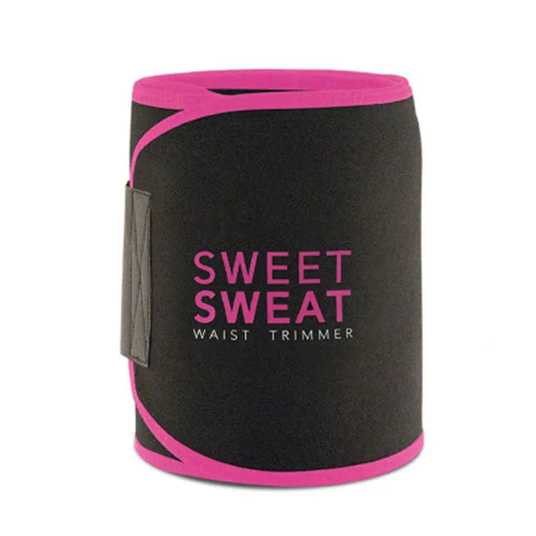 Neoprene sauna sweat belt for women in black, with waist trainer design for fitness
