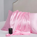 A pair of solid colour satin cloth pillowcases in a choice of 13 shades and four different sizes.