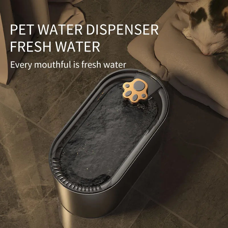 Berlin blue automatic pet water fountain with LED light indicator and triple filter system