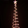 6FT LED spiral Christmas tree light set with remote control for indoor and outdoor decoration