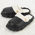 Waterproof EVA winter slippers with plush lining, non-slip sole, in pink, yellow, green, grey, black, sizes 36-45.