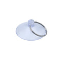 Twelve assorted PVC suction disc hooks in various sizes and styles on a white background