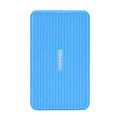 2.5 inch USB 3.0 hard drive enclosure in aluminium alloy and plastic, available in black blue and red