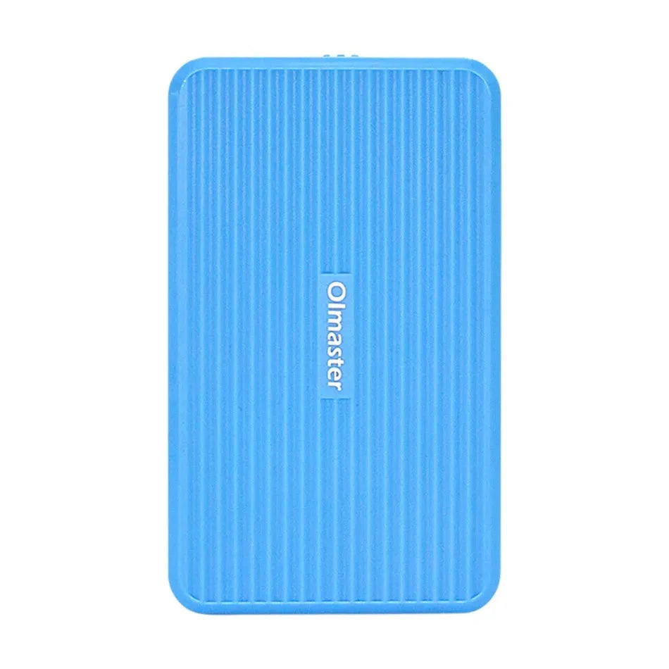 2.5 inch USB 3.0 hard drive enclosure in aluminium alloy and plastic, available in black blue and red
