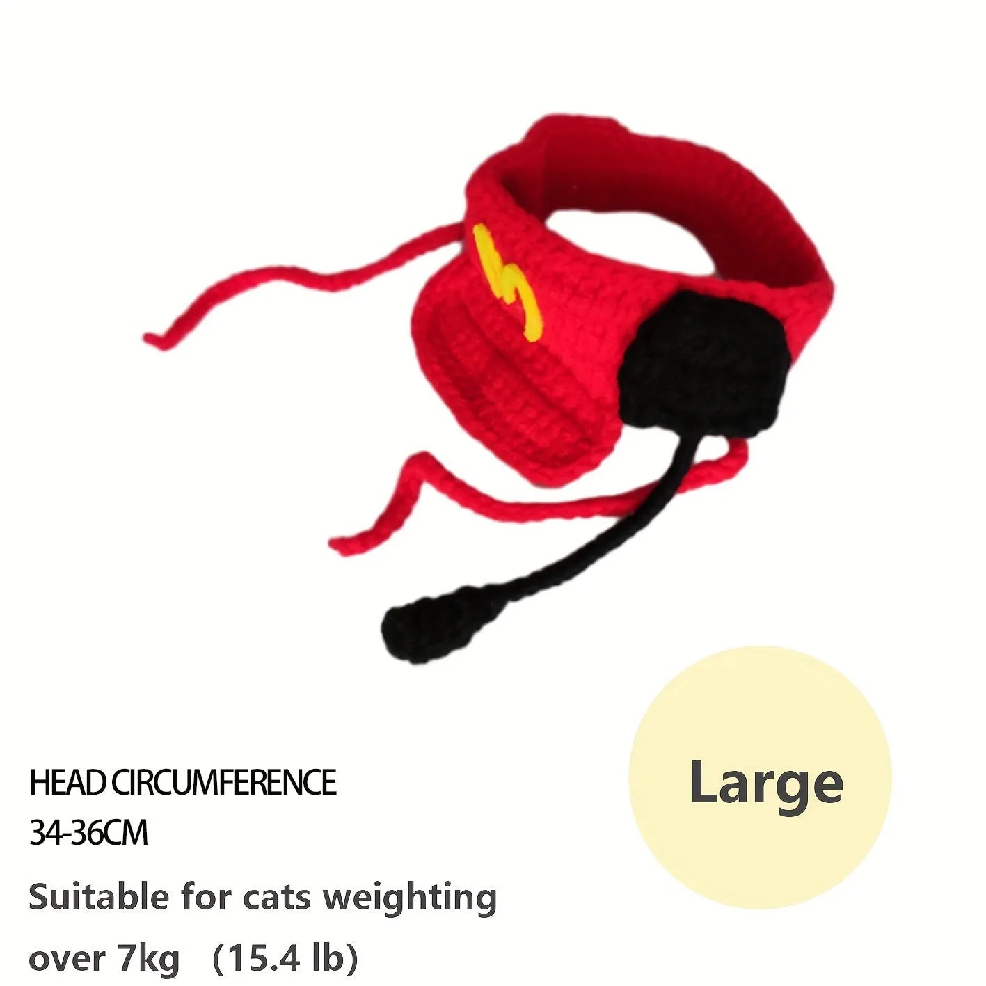 Handmade cotton knitted cat sweater with matching chef hat for birthday celebrations