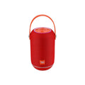 TG107 fabric portable Bluetooth speaker in blue with USB power, 10W output, and card insertion function