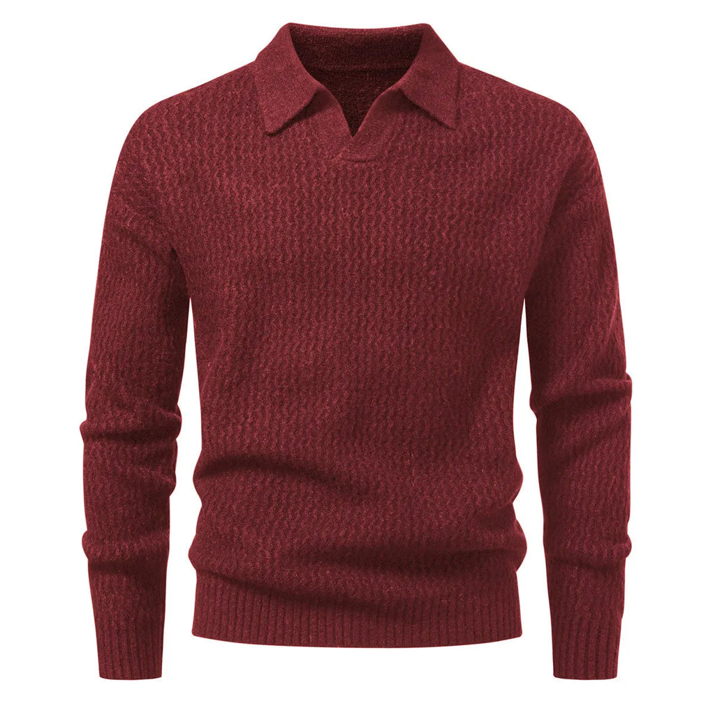 Men's solid colour cable knit turtleneck sweater, thickened polyester pullover, loose fit, available in black and light gray