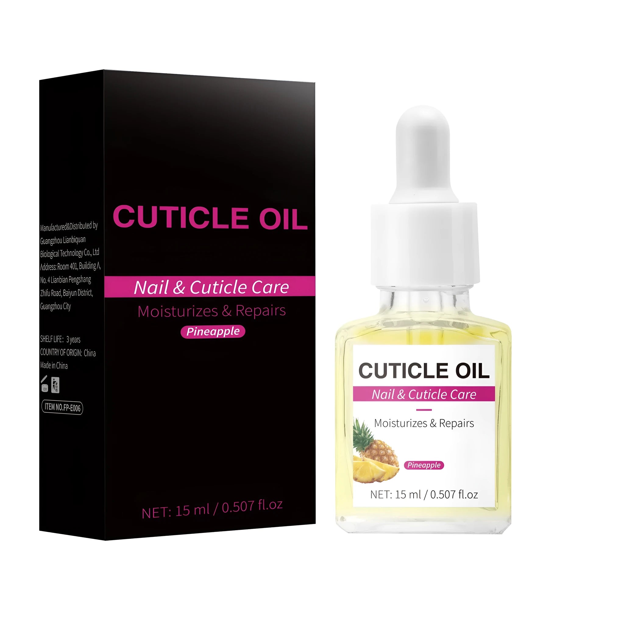 15ml bottle of moisturising nail cuticle oil for softening and cleaning