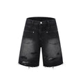 Denim overall suit with matching short sleeve top and trousers in streetwear style