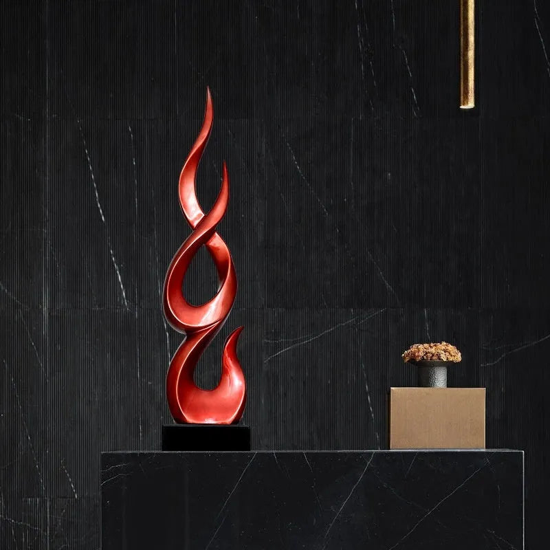 Modern resin festival decoration in gold finish with handmade craft elements
