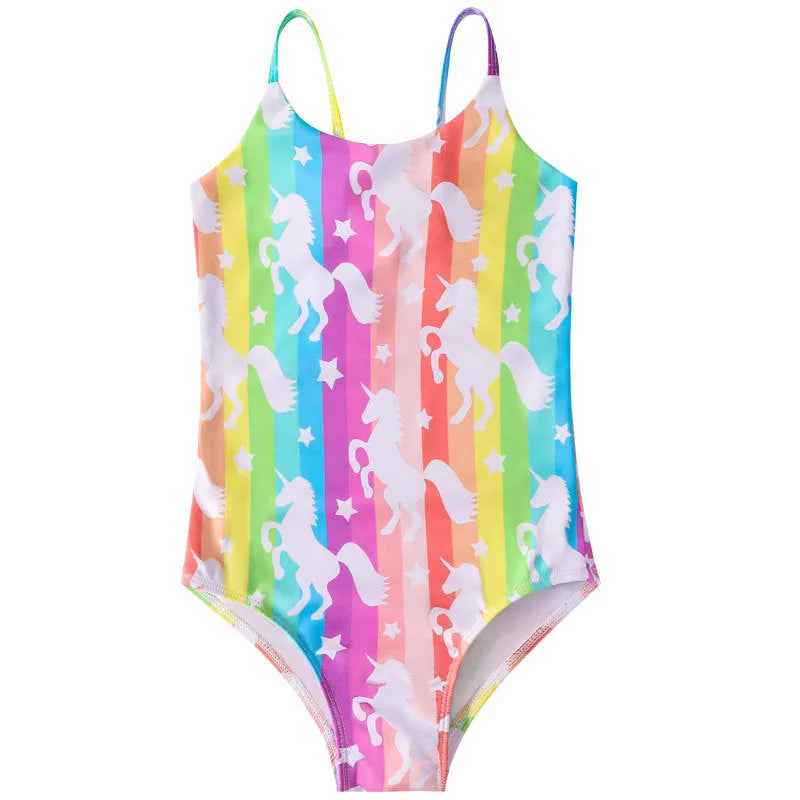 Children's mermaid style one-piece swimsuit in polyester with high elasticity, available in multiple colours and sizes 100-150cm