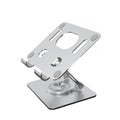 Rotating tablet stand in technology silver colour with adjustable height mechanism